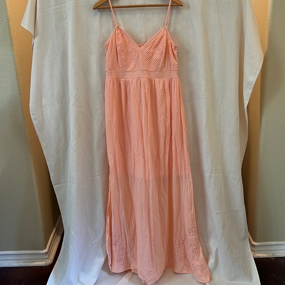Lauren Conrad Pink/Salmon Maxi Dress. Size L. - Picture 6 of 14